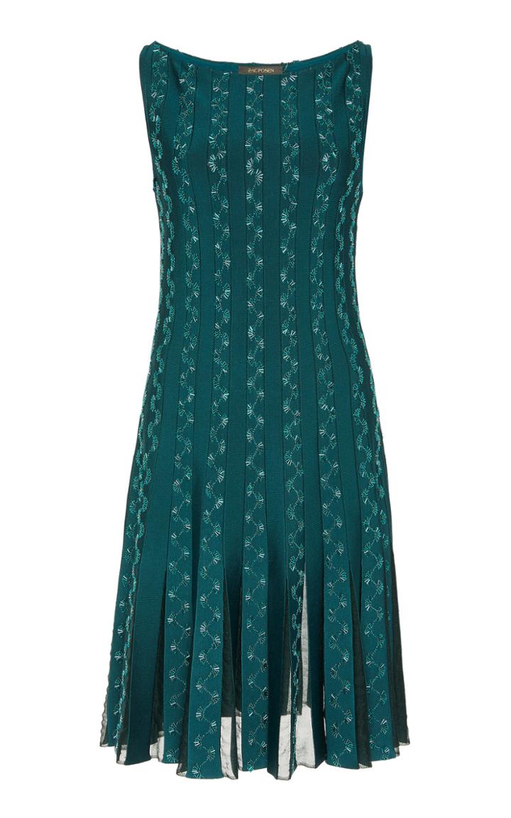 Zac Posen Embroidered Lace-panelled Mini Dress