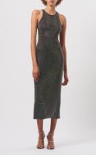Moda Operandi David Koma Crystal-mesh Overlay Crepe Midi Dress