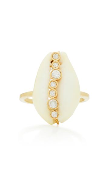 Aron & Hirsch Hamar 18k Gold Shell And Diamond Ring