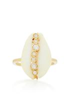 Aron & Hirsch Hamar 18k Gold Shell And Diamond Ring