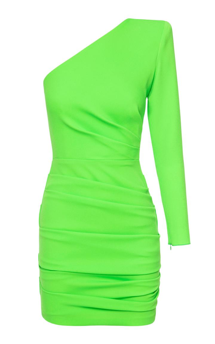 Moda Operandi Alex Perry Cameron One-shoulder Ruched Midi Dress Size: 4