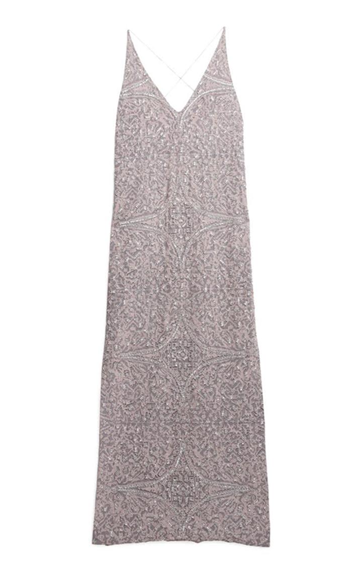 Saptodjojokartiko Jaz Embroidered Plunging Dress