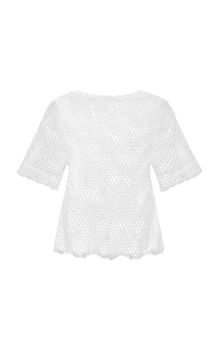 Moda Operandi Peony Petunia Crochet Swing Top Size: 6