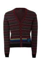 Prada Intarsia Wool And Cashmere-blend Cardigan
