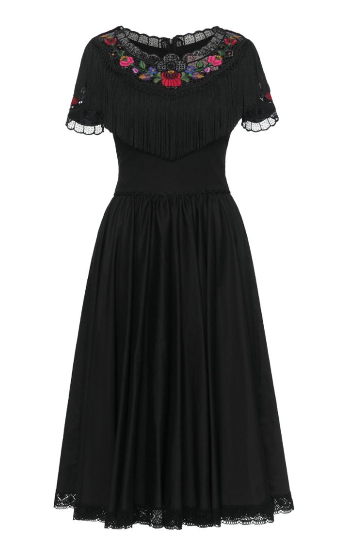 Lena Hoschek Huszr Lace Neckline Dress