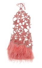 Moda Operandi Attico Star-embellished Feathered Halter Mini Dress Size: 38