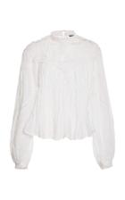 Isabel Marant Samantha- Lace-trim Ramie Blouse