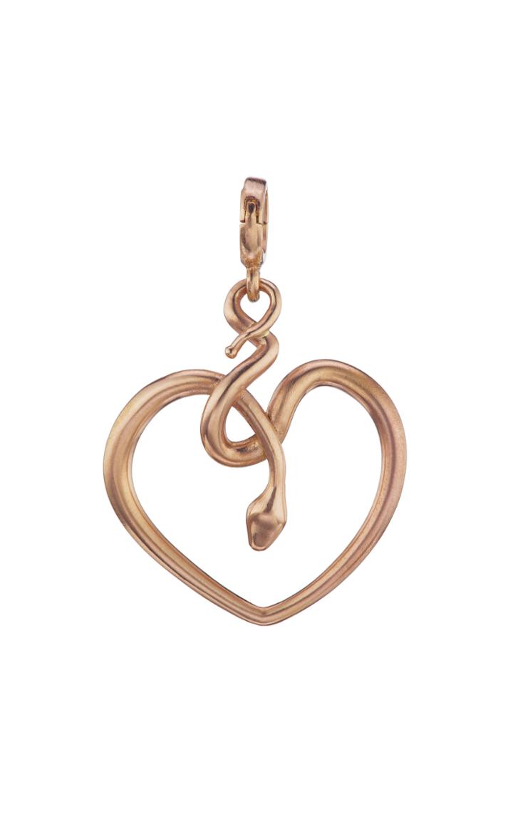 Moda Operandi Christina Alexiou 18k Rose Gold Snake Heart Charm