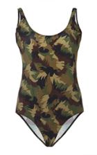 Tomas Maier Camo Palm One-piece Swimsuit