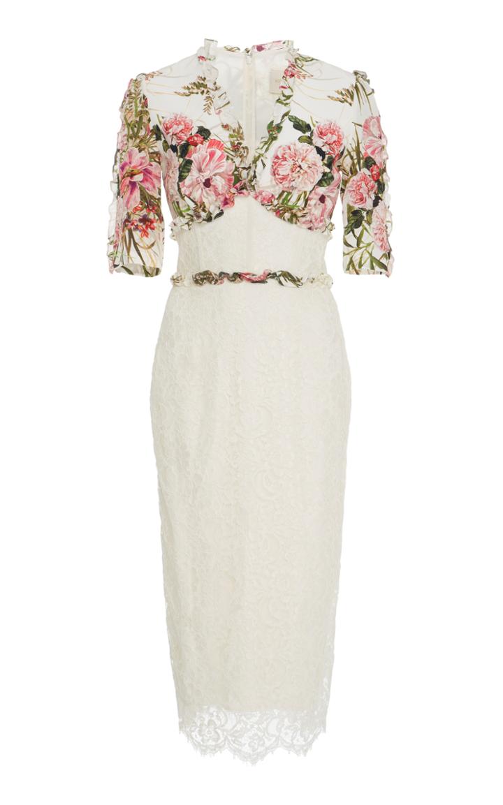 Sophia Kah Maria Angela Floral Sheath Dress