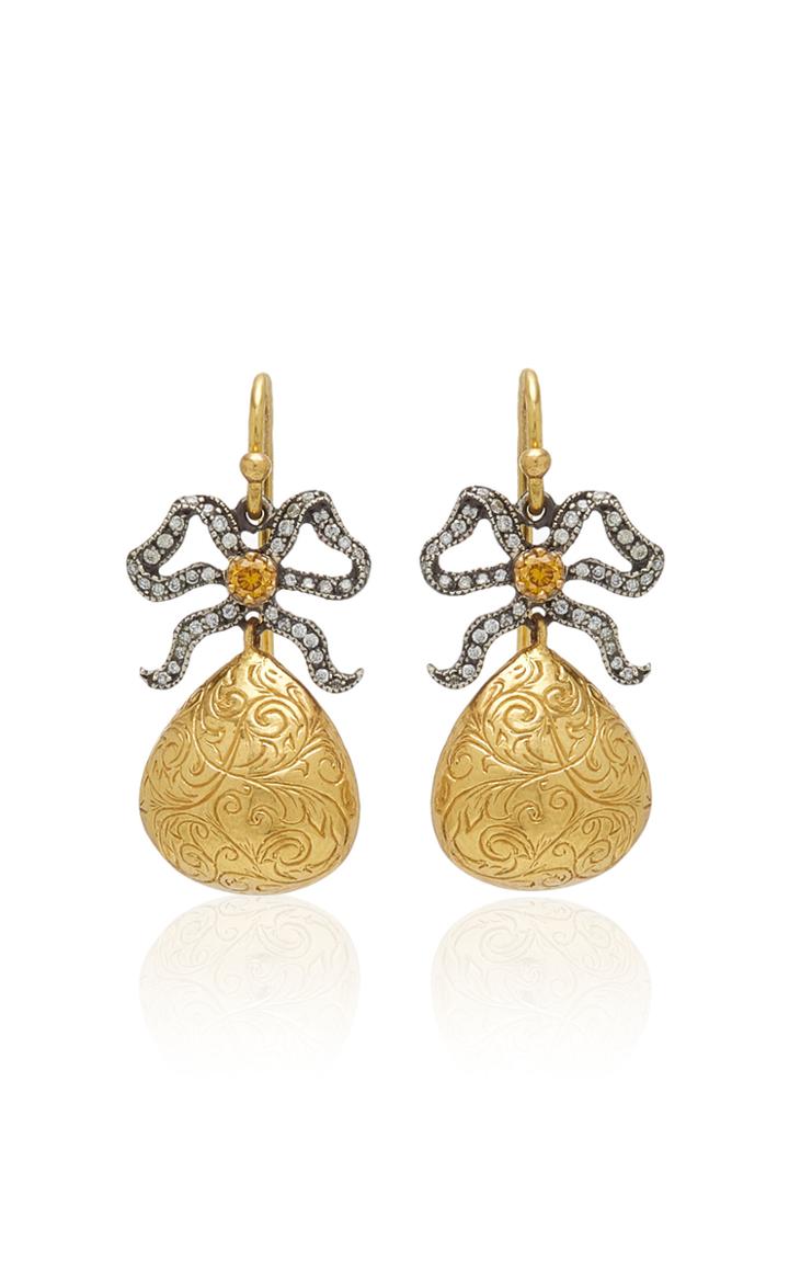 Moda Operandi Arman Sarkisyan 22k Gold And Diamond Bow Earrings