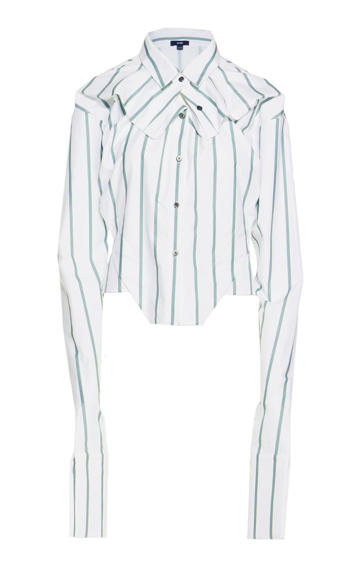 Ji Oh Cropped Folded Shirt