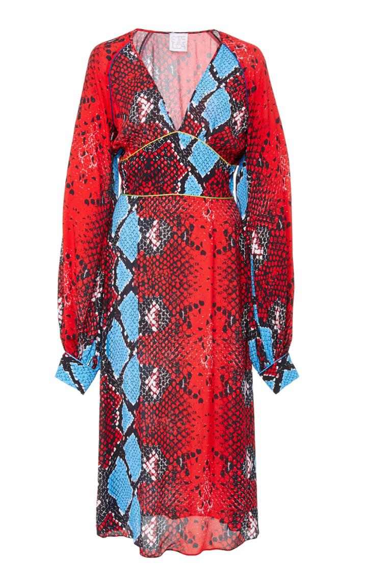 Stella Jean Snake Midi Dress