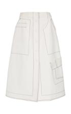 3.1 Phillip Lim High-waisted Button-front Twill Midi Skirt