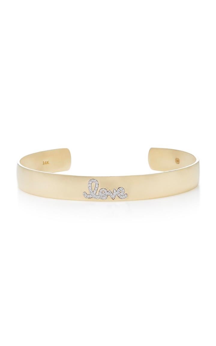 Sydney Evan Medium Pave Love Cuff