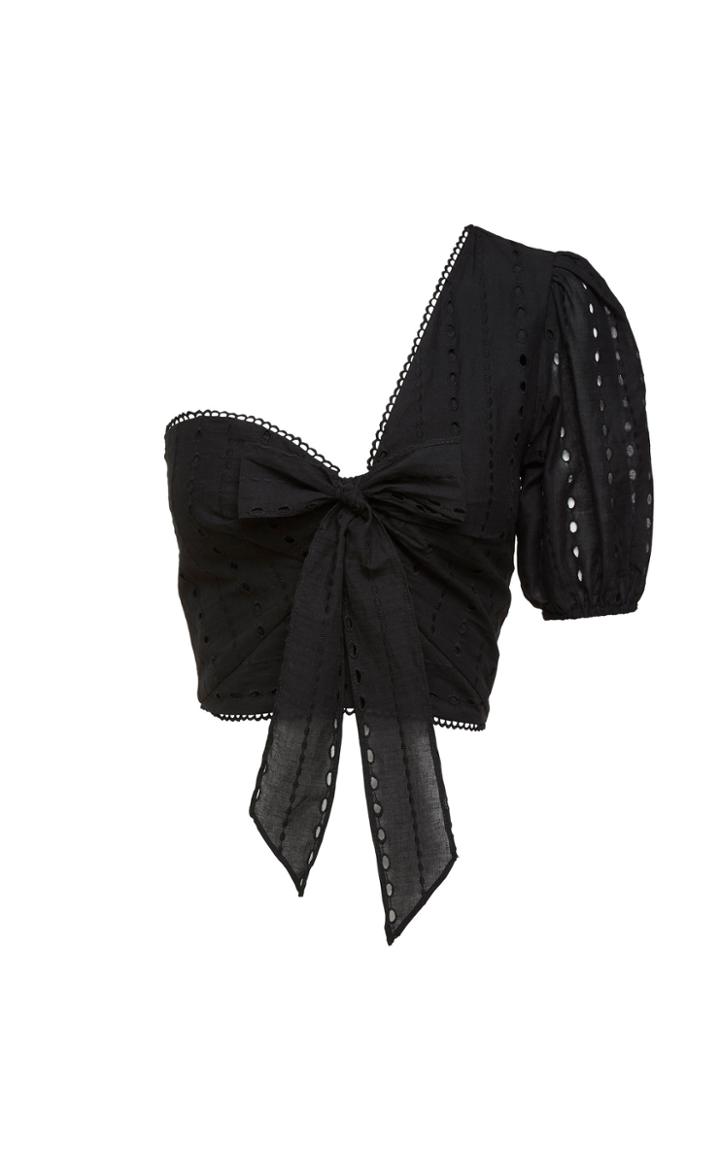 Moda Operandi We Are Kindred Lola Asymmetrical Cotton Crop Top Size: 6