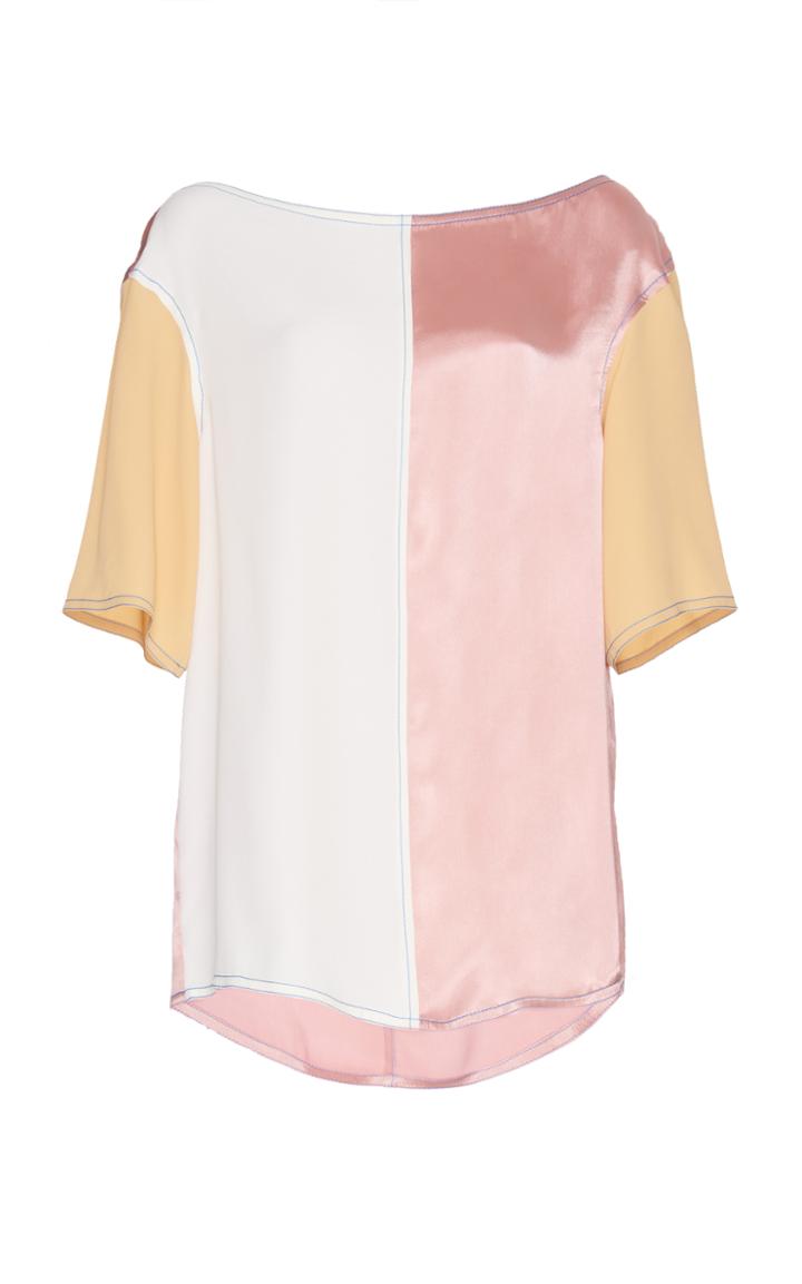 Marni Short Sleeve Satin Blouse