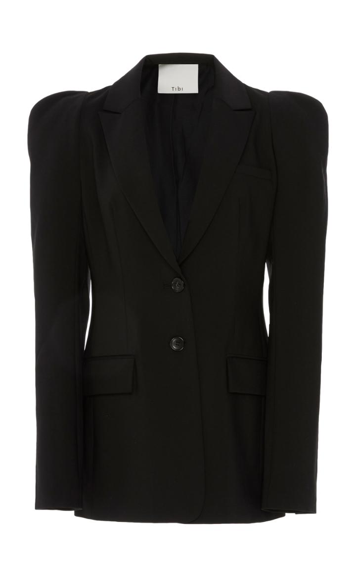 Moda Operandi Tibi Tropical Wool Sculpted Sleeve Tailored Blazer Size: 00