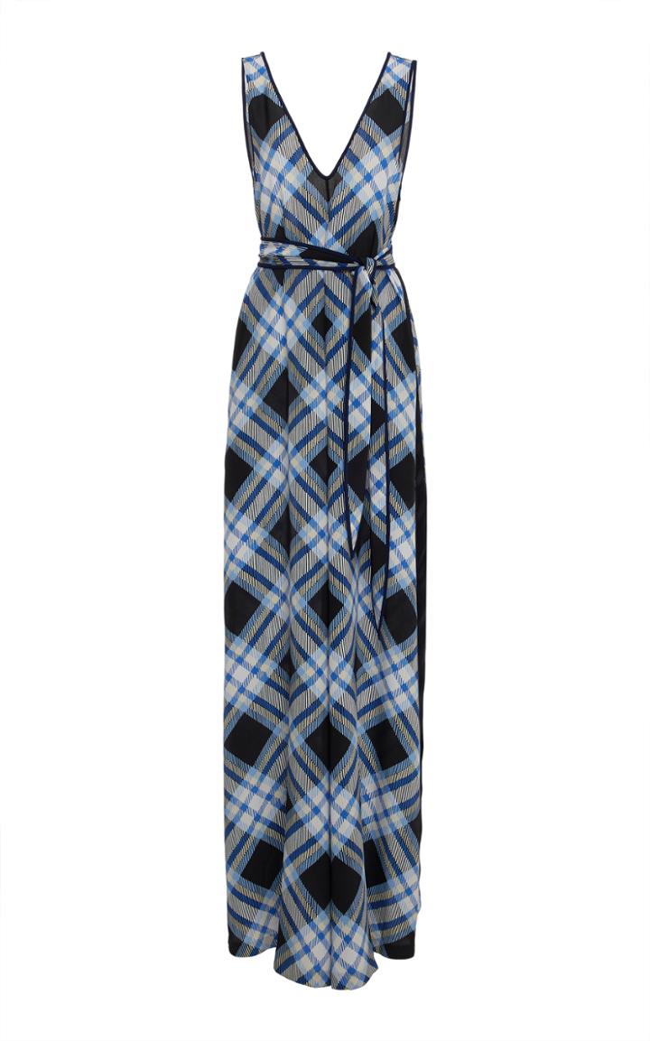 Diane Von Furstenberg Wide Leg Belted Jumpsuit