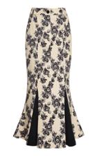 Rowen Rose Siren Printed High-rise Midi Skirt