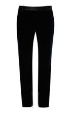 Balmain Zip-detailed Slim-fit Velvet Pants