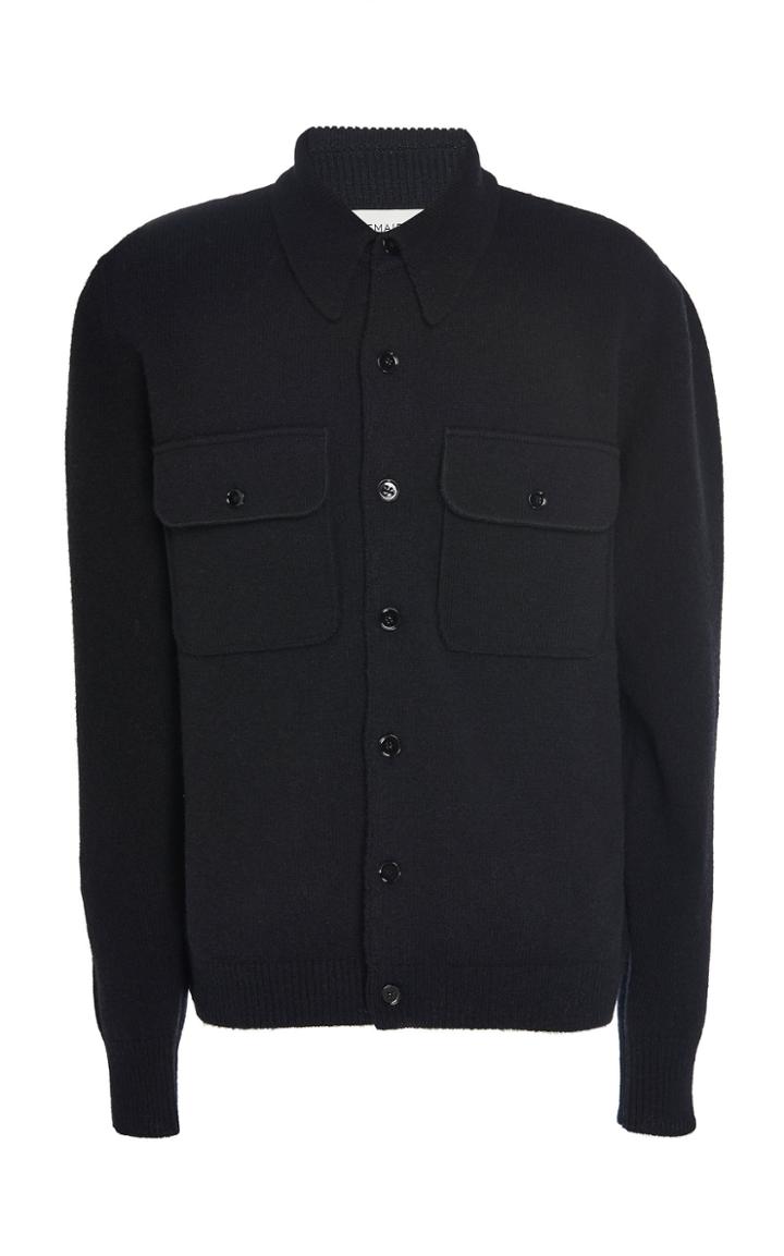 Moda Operandi Lemaire Knitted Wool Military Shirt Size: S