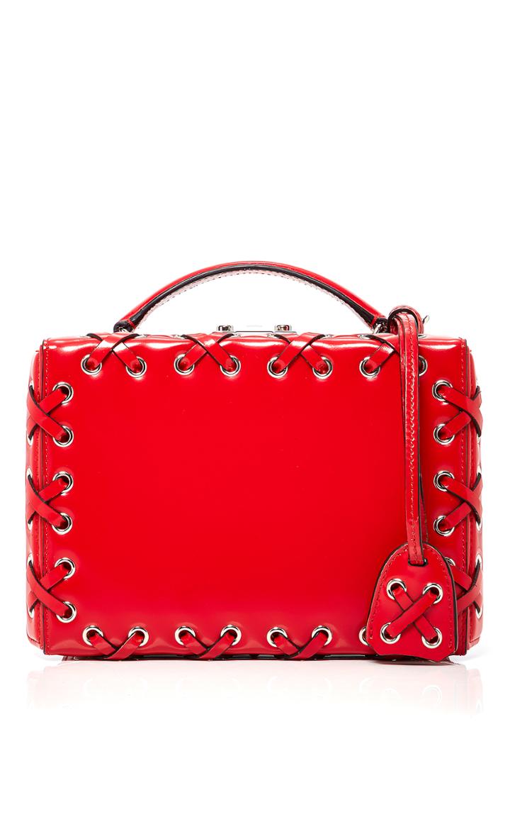 Mark Cross Brush Off Grace Small Box Bag With Lacing