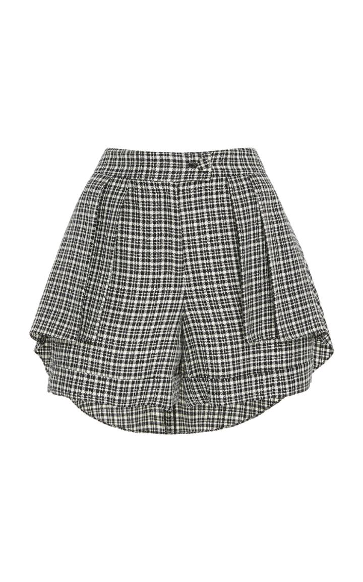 Moda Operandi Hellessy Smedley Overlay Plaid Shorts Size: 0