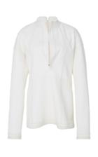 Jil Sander Gulliver Long-sleeve Leather Top
