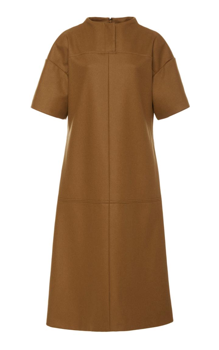 Partow Elise A-line Wool-blend Midi Dress