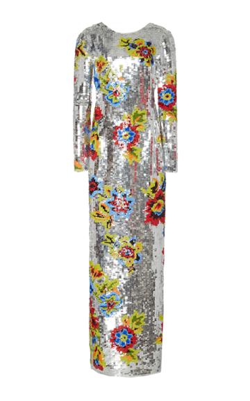 Carolina Herrera Sequin-embellished Silk Dress