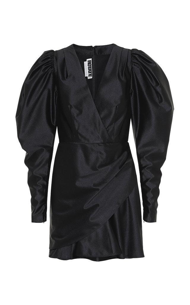 Rotate Wrap-effect Layered Mini Dress