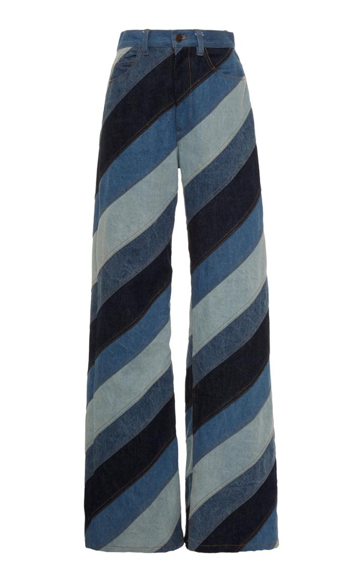 Moda Operandi Marc Jacobs Color-blocked High-rise Flared Jeans Size: 00