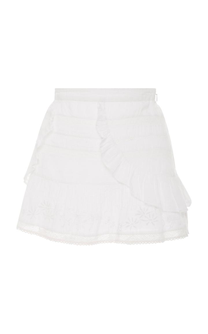 Loveshackfancy Dahlia Tiered Mini Skirt