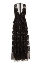 Moda Operandi Red Valentino Sheer Sequin-embellished Tulle Maxi Dress Size: 36