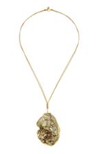 Pippa Small Dazzle Extra Large Colette Set Pyrite Pendant On Cord