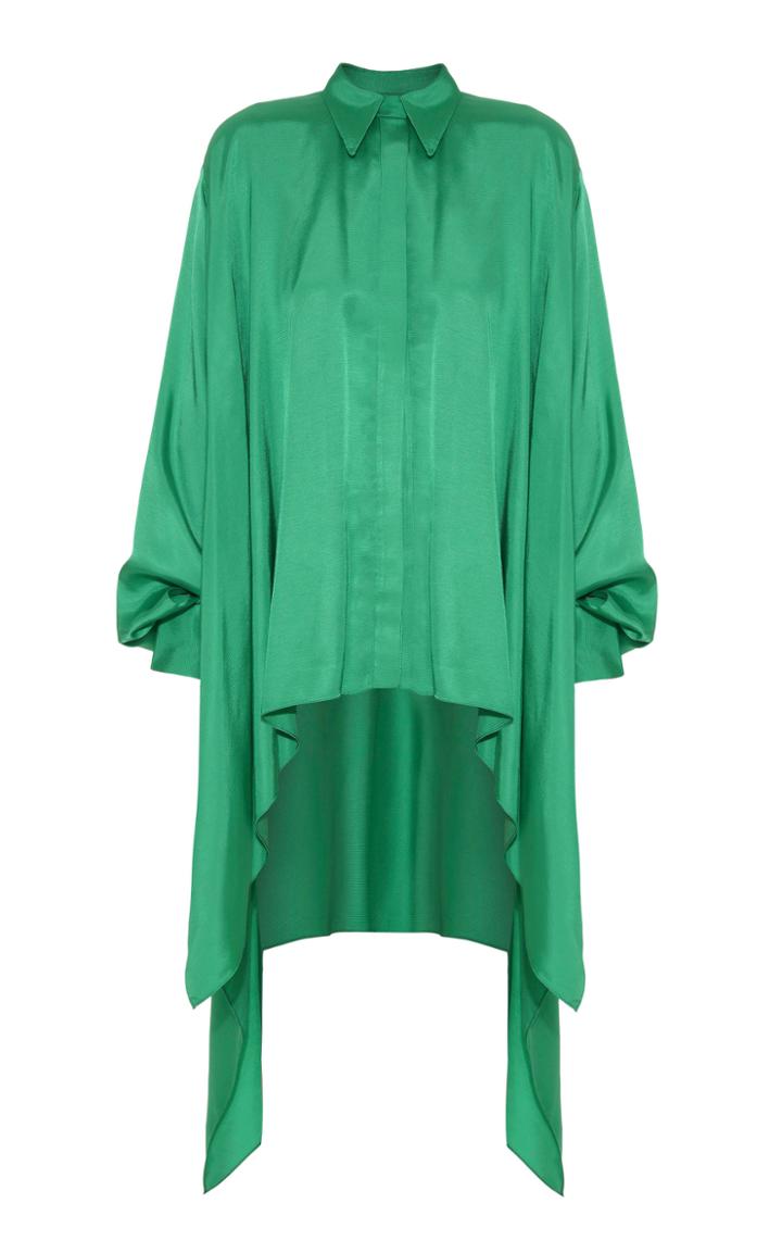 Lado Bokuchava Asymmetric Satin High-low Tunic Shirt