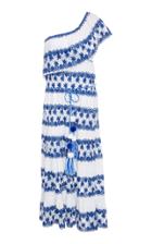 Miguelina One-shoulder Lace-trimmed Cotton Maxi Dress