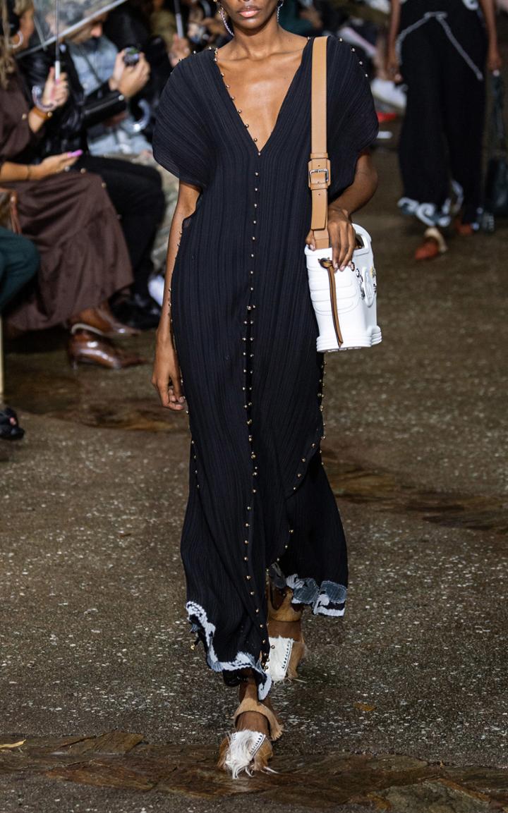 Moda Operandi Lanvin Draped V-neck Wide-leg Jumpsuit Size: 36