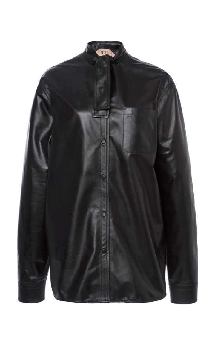 Moda Operandi N21 Leather Button-down Top