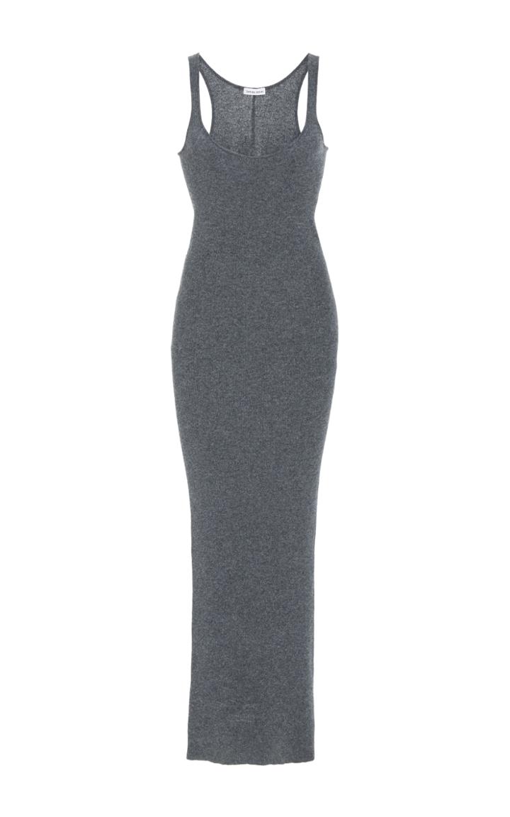 Tomas Maier Cashmere Sleeveless Midi Dress