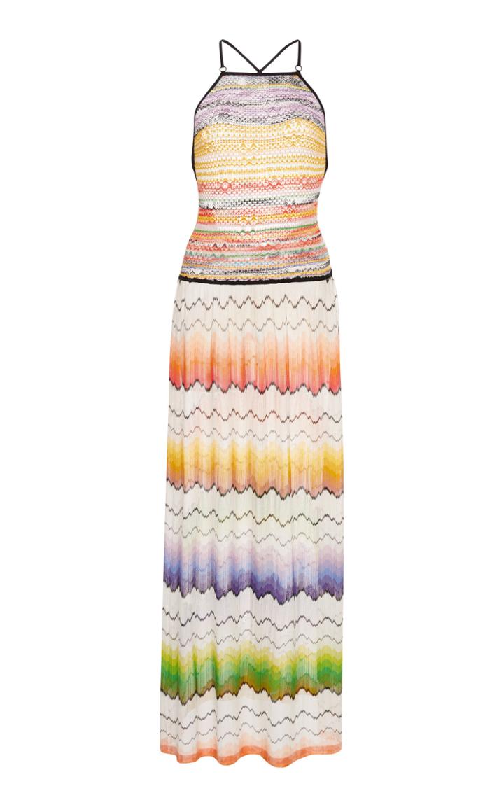 Missoni Mare Open Back Zig-zag Woven Maxi Dress