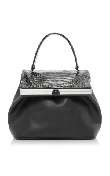 Gu De Dolly Emboss-trimmed Leather Bag