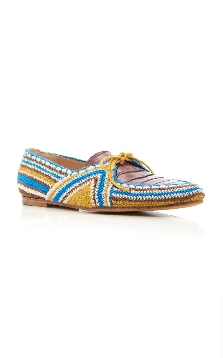 Gabriela Hearst Hays Croc Embossed Loafer
