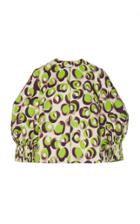 Delpozo Pin Tuck Printed Jacket