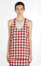 Moda Operandi N21 Chain-detailed Checked Tweed Top