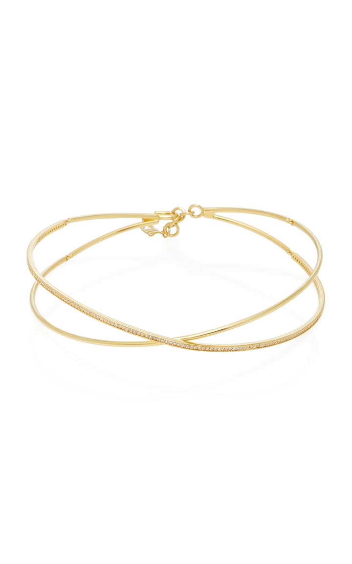 Joanna Laura Constantine Gold-plated Criss Cross Choker Necklace