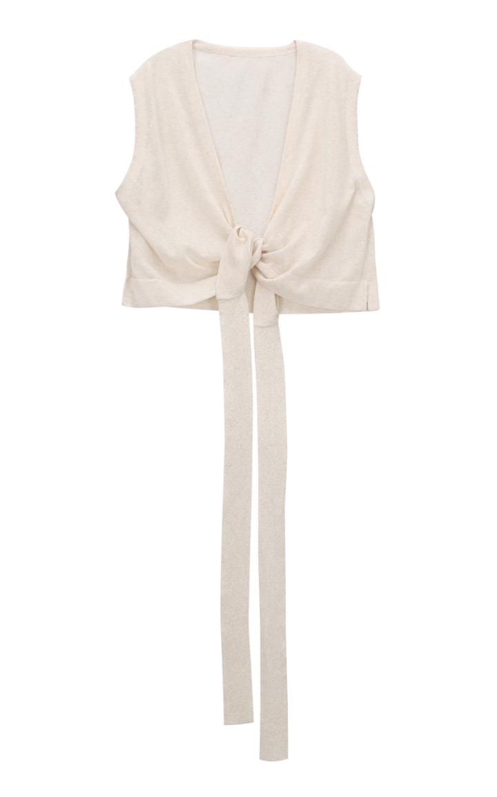 Moda Operandi Le17 Septembre Sheer-knit Cotton-blend Top