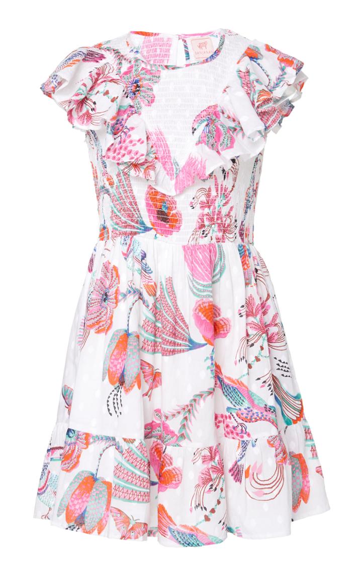 Banjanan Ilona Floral-printed Cotton Mini Dress