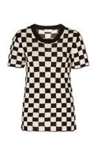 Rosetta Getty Checkered Silk-cashmere Pullover